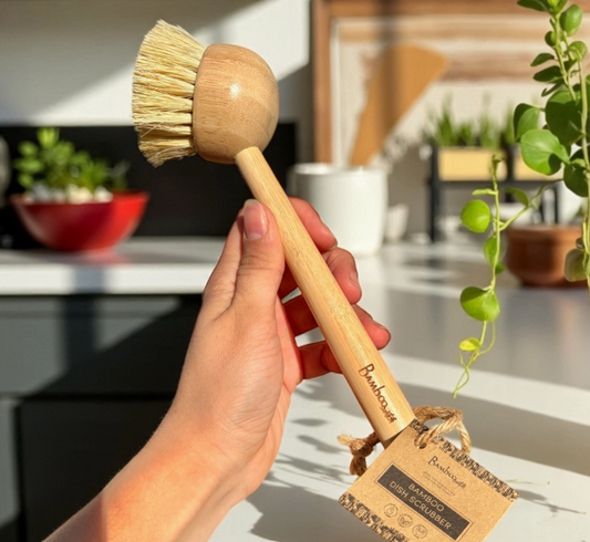 Bamboo Kitchen Dish Scrubber
