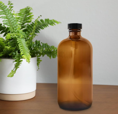 16oz Glass Amber Bottle