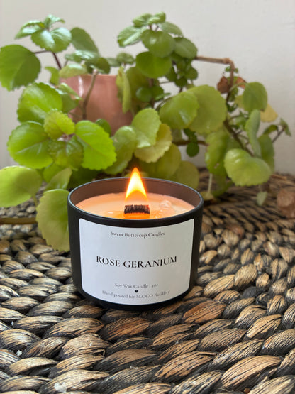 Rose Geranium 4oz Candle