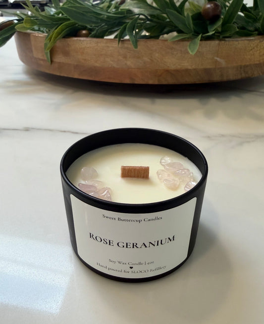 Rose Geranium 4oz Candle